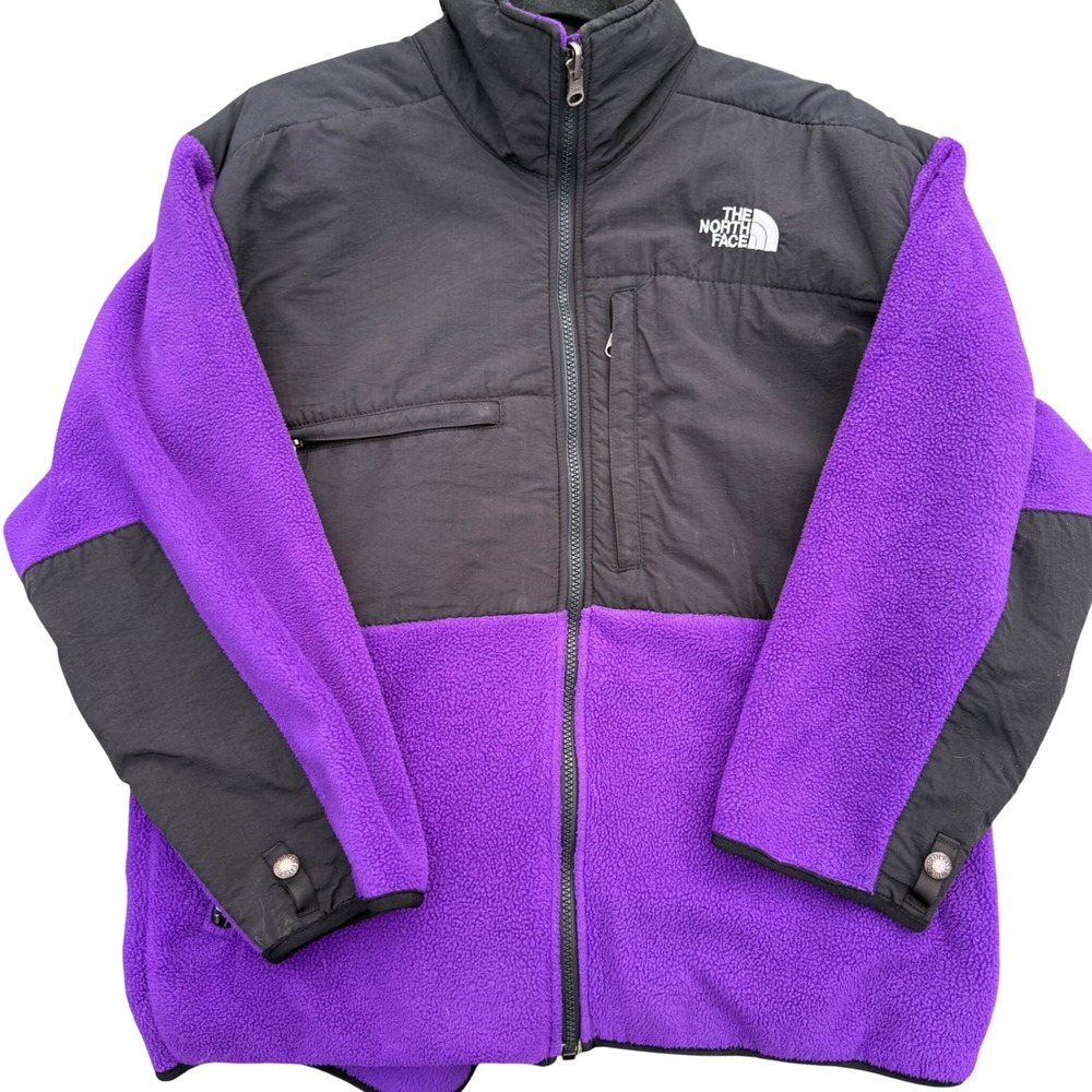 The North Face Denali Polartec Fleece Jacket Mens Medium Purple Black Full Zip